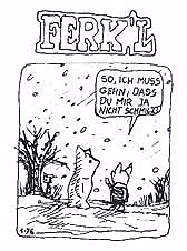  " FERKL"  —  meine Test-Zeichnung von 1976  