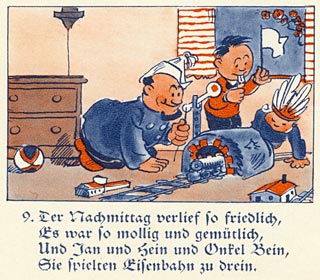  Jan & Hein und Onkel Bein spielen Eisenbahn. (1934) 