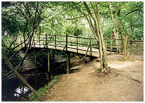  Poohsticks Bridge bei Hartfield / Sussex, aufgenommen am 9.8.1999 